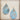 **Leather Teardrop Earring-Heavy Metal Turquoise 210i
