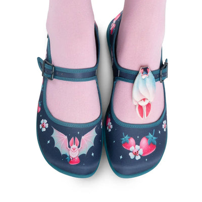 Chocolaticas® Albine Bat Women's Mary Jane Flat - Tekeno
