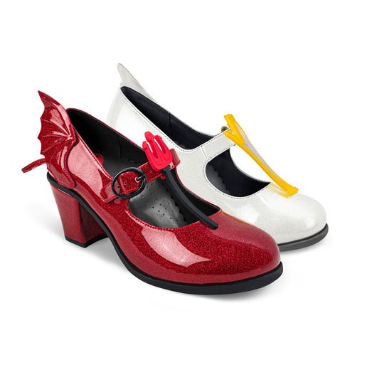 Chocolaticas® Mid Heels Angel &amp; Demon Women's Mary Jane Pump 