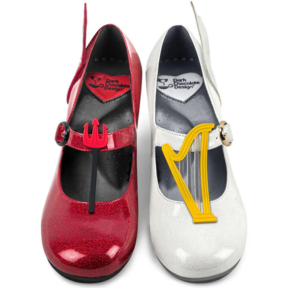 Chocolaticas® Mid Heels Angel &amp; Demon Women's Mary Jane Pump 