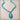 Long Western Turquoise Beaded Necklace w/ Squash Blossom Pendant 261w