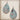 **Leather Teardrop Earring-Napolis Turquoise and Brown 210k