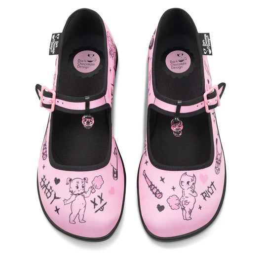 Chocolaticas® Baby Riot Women's Mary Jane Flat - Tekeno
