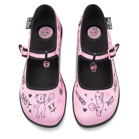 Chocolaticas® Baby Riot Women's Mary Jane Flat - Tekeno