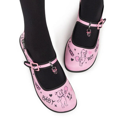 Chocolaticas® Baby Riot Women's Mary Jane Flat - Tekeno