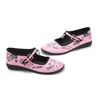 Chocolaticas® Baby Riot Women's Mary Jane Flat - Tekeno
