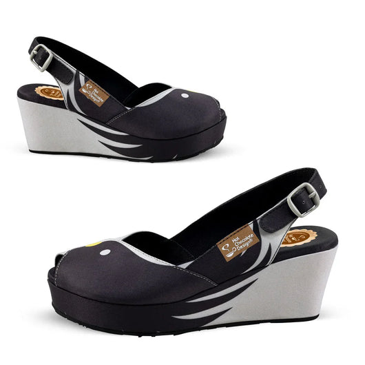 Chocolaticas® Black Birds Women's Sandal - Tekeno