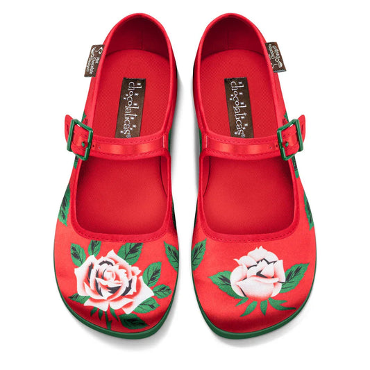 Chocolaticas® Blossom Shine Women's Mary Jane Flat - Tekeno