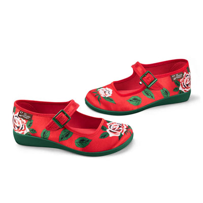 Chocolaticas® Blossom Shine Women's Mary Jane Flat - Tekeno