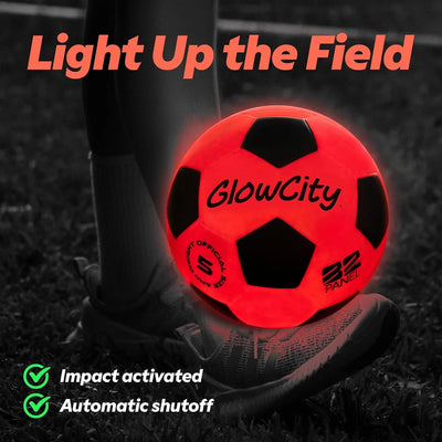 GlowCity Light Up Soccer Ball with 2 LED Lights: Let the Game Never End!