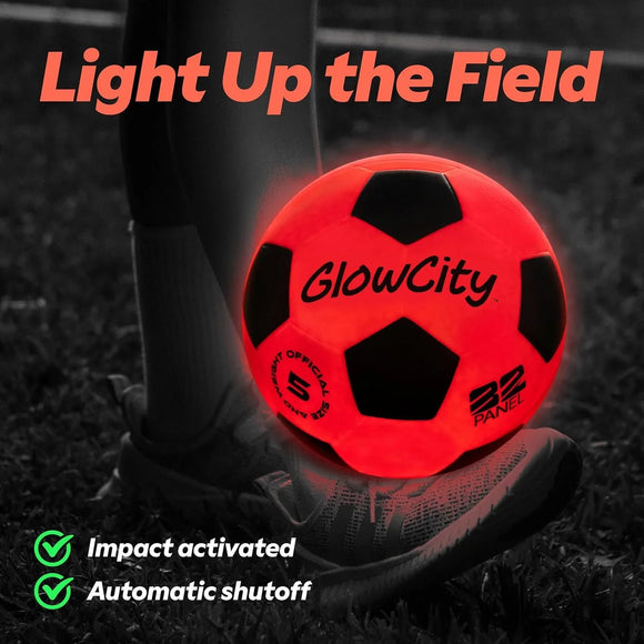 GlowCity Light Up Soccer Ball with 2 LED Lights: Let the Game Never End!