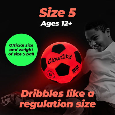 Balón de Fútbol Iluminado GlowCity con 2 Luces LED: ¡Que el Partido Nunca Termine! - Tekeno