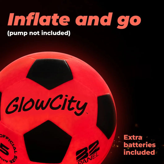 Balón de Fútbol Iluminado GlowCity con 2 Luces LED: ¡Que el Partido Nunca Termine! - Tekeno