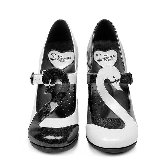 Chocolaticas® Black Swan Mary Jane Heels - Elegance in Black