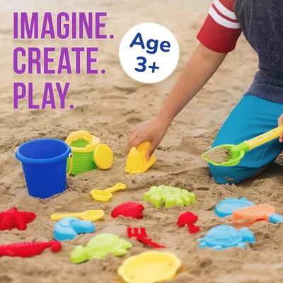 Juego de 18 Unidades de Juguetes para Playa Click N' Play: Diversión Sin Límites en la Arena - Tekeno