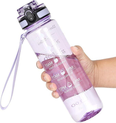 Botella de Agua Deportiva Motivacional OLDLEY: Hidratación Inteligente y Sin BPA - Tekeno