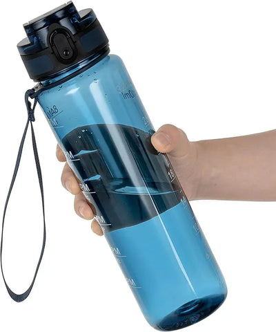 Botella de Agua Deportiva Motivacional OLDLEY: Hidratación Inteligente y Sin BPA - Tekeno