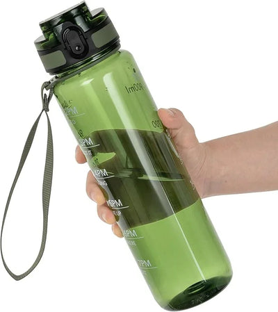 Botella de Agua Deportiva Motivacional OLDLEY: Hidratación Inteligente y Sin BPA - Tekeno