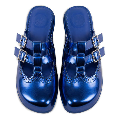 Chrome Crush Blue Women's Mary Jane Clogs