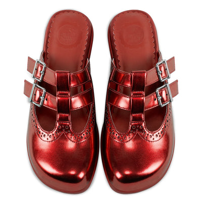 Chrome Crush Crimson Women's Mary Jane Clogs
