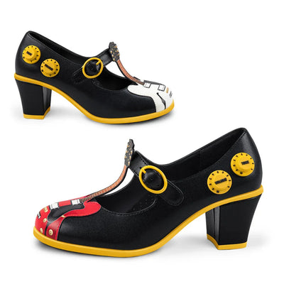 Chocolaticas® Mid Heels Classic Rock Women's Mary Jane Pump - Tekeno