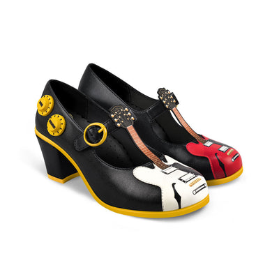 Chocolaticas® Mid Heels Classic Rock Women's Mary Jane Pump 
