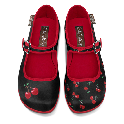 Cherry Black Women's Mary Jane Flats