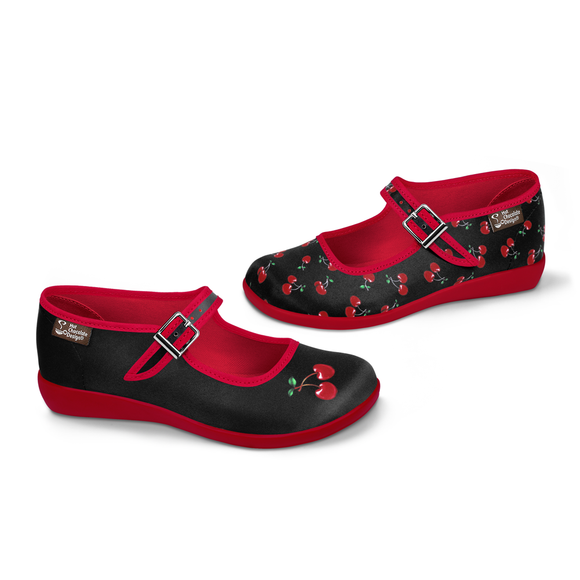 Cherry Black Women's Mary Jane Flats