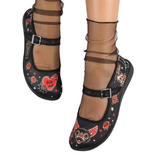 Dark Tattoo Women's Mary Jane Flatss