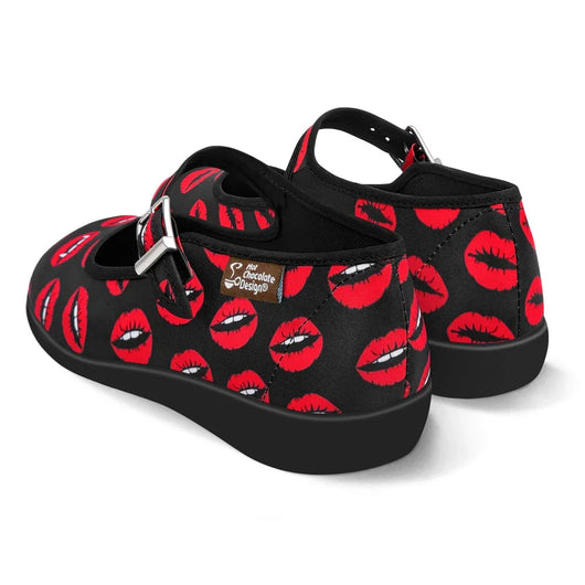 Chocolaticas® Kiss Me Women's Mary Jane Flat - Tekeno