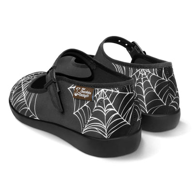 Sapatos Mary Jane Spider Femininos - Design Gótico Elegante