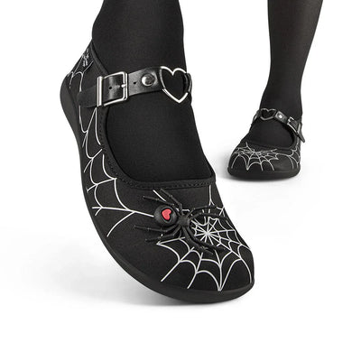 Chocolaticas® Widow Heart Women's Mary Jane Flat - Tekeno