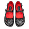 Chocolaticas® Widow Heart Sapatilha Mary Jane Feminina