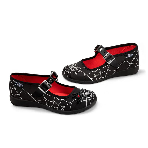 Chocolaticas® Widow Heart Sapatilha Mary Jane Feminina