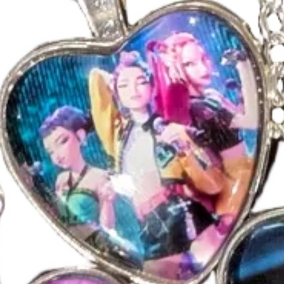 K-POP DEMON HUNTERS Heart Pendant Necklace - Character Art Collection