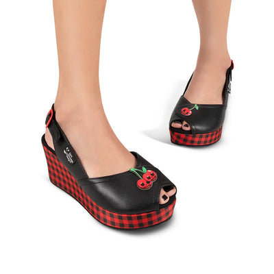 Chocolaticas® Death Cherry Women's Sandal - Tekeno