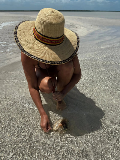 Sombrero de sol tejido