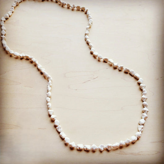 Boho Beaded Layering Necklace in White Turquoise 254q