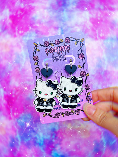 Halloween Horror Kitty Earrings - Tekeno