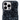 Funda de silicona TPU Crazyarte con estrellas negras colocada en un iPhone, mostrando el ajuste perfecto y cómo cubre todos los lados.