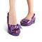 Gloomy Gaze Wedge Sandals - Mystic Gothic Design