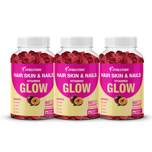 Evolution GLOW - Vitaminas para Cabelo, Pele e Unhas