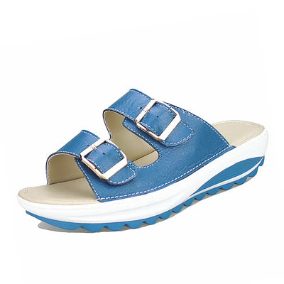 Sandalias de Cuero con Suela Gruesa y Plataforma Cómoda - Image 25