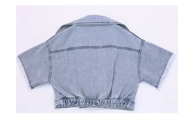 Chaqueta de Trabajo Infantil Estilo Coreano con Solapa Recta - Image 26