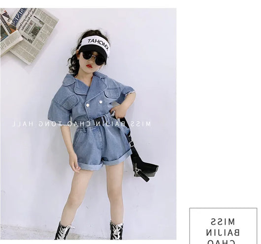 Chaqueta de Trabajo Infantil Estilo Coreano con Solapa Recta - Image 18