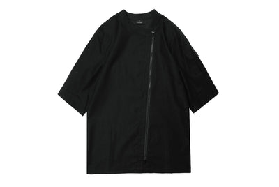 Camisa Casual Hombre Patchwork Punk Funcional Algodón Lino Manga Corta - Image 18