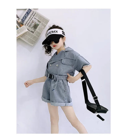 Chaqueta de Trabajo Infantil Estilo Coreano con Solapa Recta - Image 22