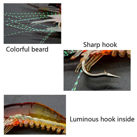 Señuelo Luminoso Biomimético Camarón Artificial para Pesca - Image 11