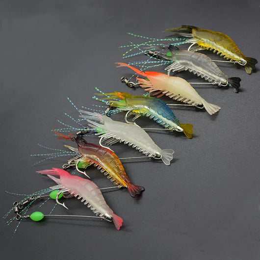 Señuelo Luminoso Biomimético Camarón Artificial para Pesca - Image 33