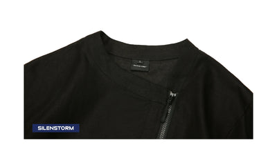 Camisa Casual Hombre Patchwork Punk Funcional Algodón Lino Manga Corta - Image 20